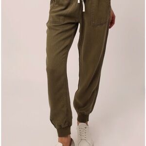 Olive Drawstring Jogger Pants